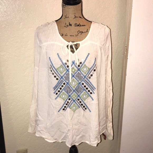 Boho style Mossimo supply co blouse - Picture 1 of 8